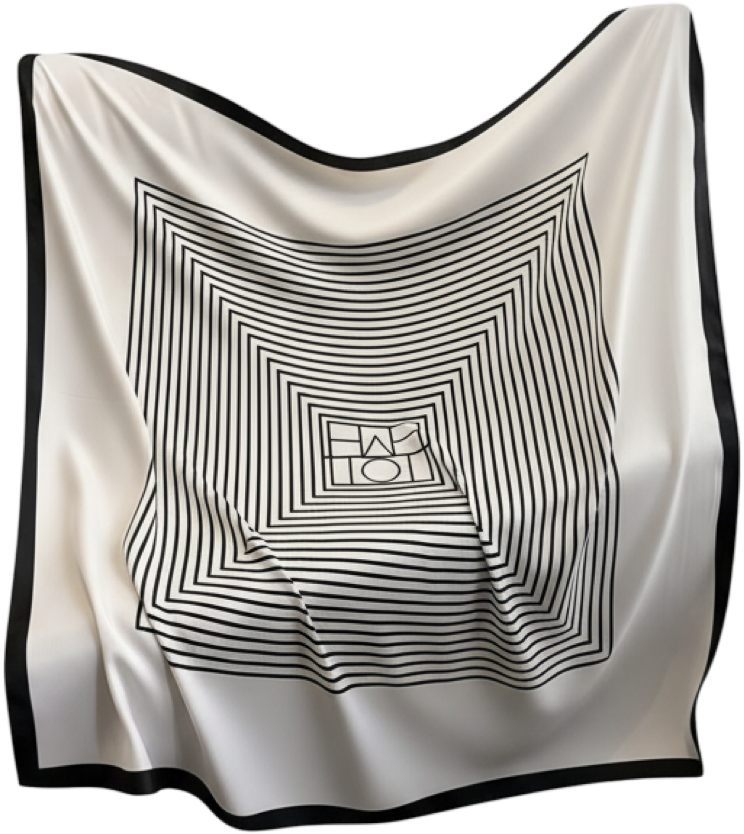 White Geometric Scarf Temu