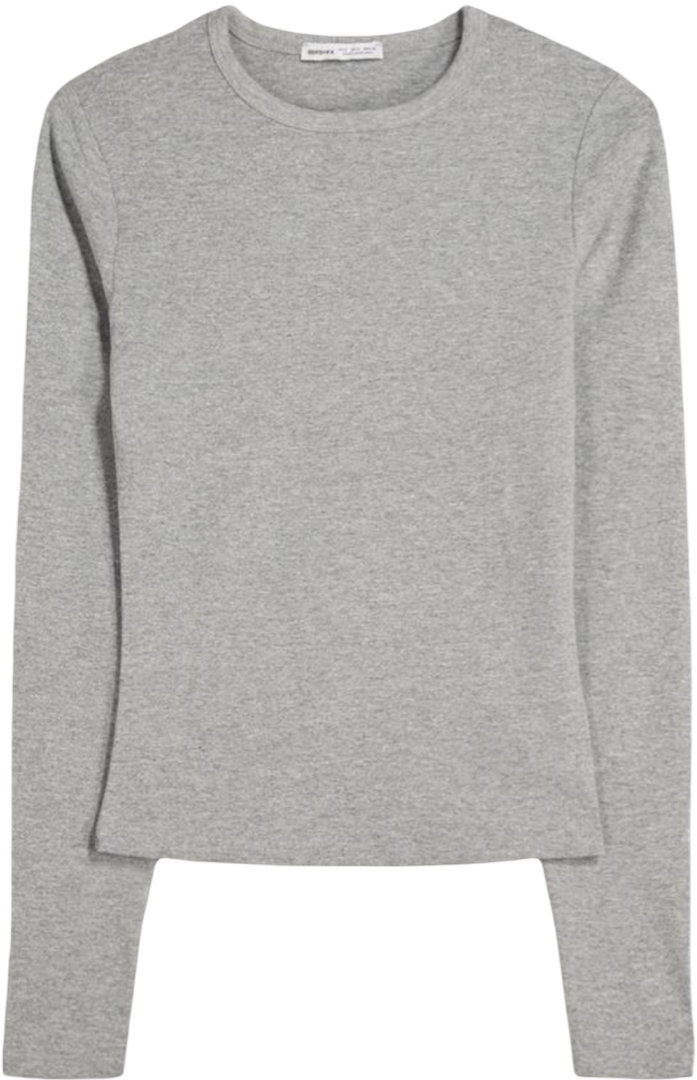Light Grey Long Sleeve Bershka