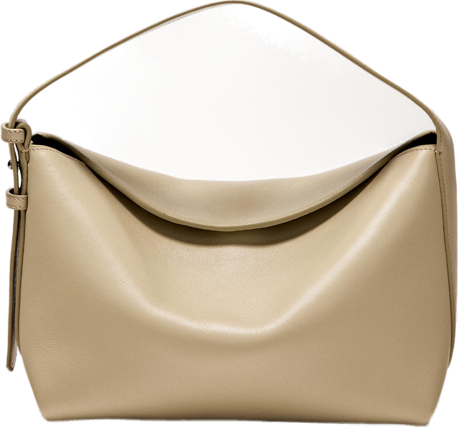 Beige Shoulder Bag Massimo Dutti